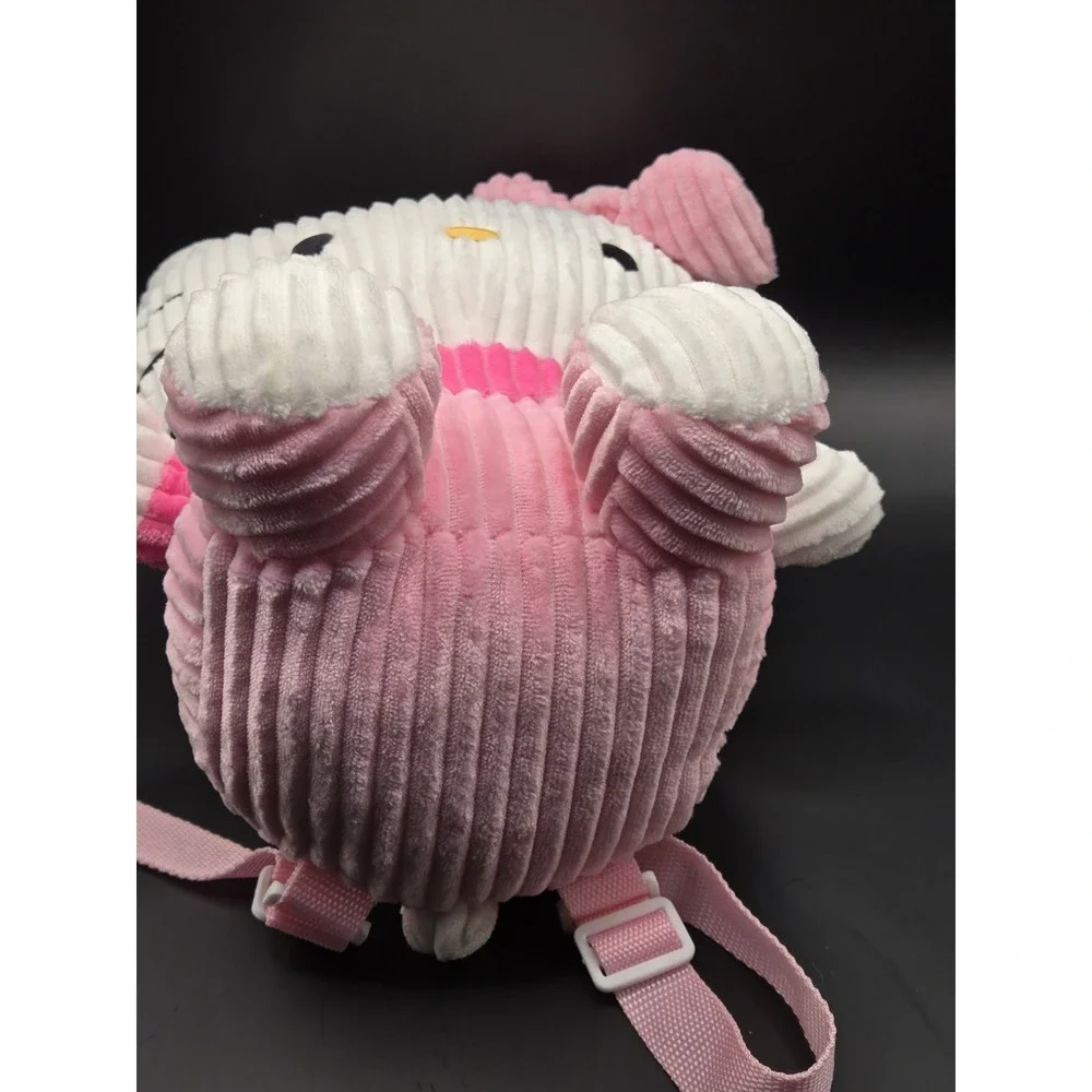 NWOT Sanrio Hello Kitty Plush Corduroy Backpack Pink White 2025 Kawaii